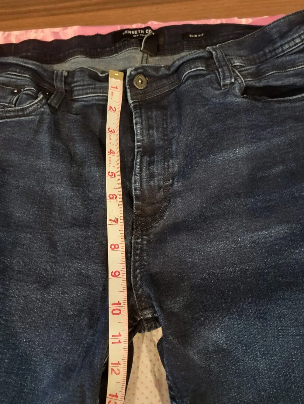 Kenneth Cole New York Slim Fit Dark Wash Jeans 38x32